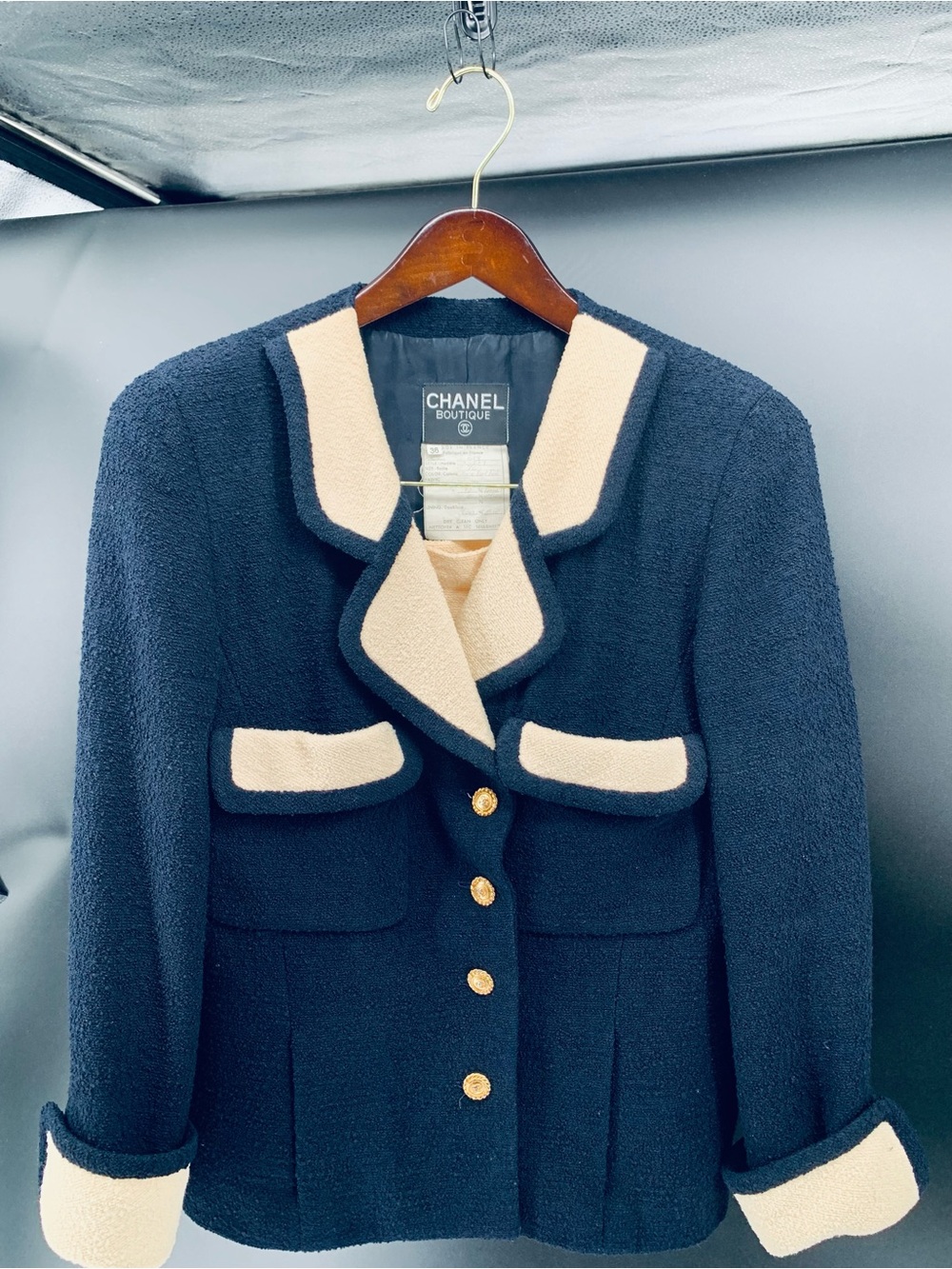 Vintage CHANEL Boutique two piece jacket and skirt